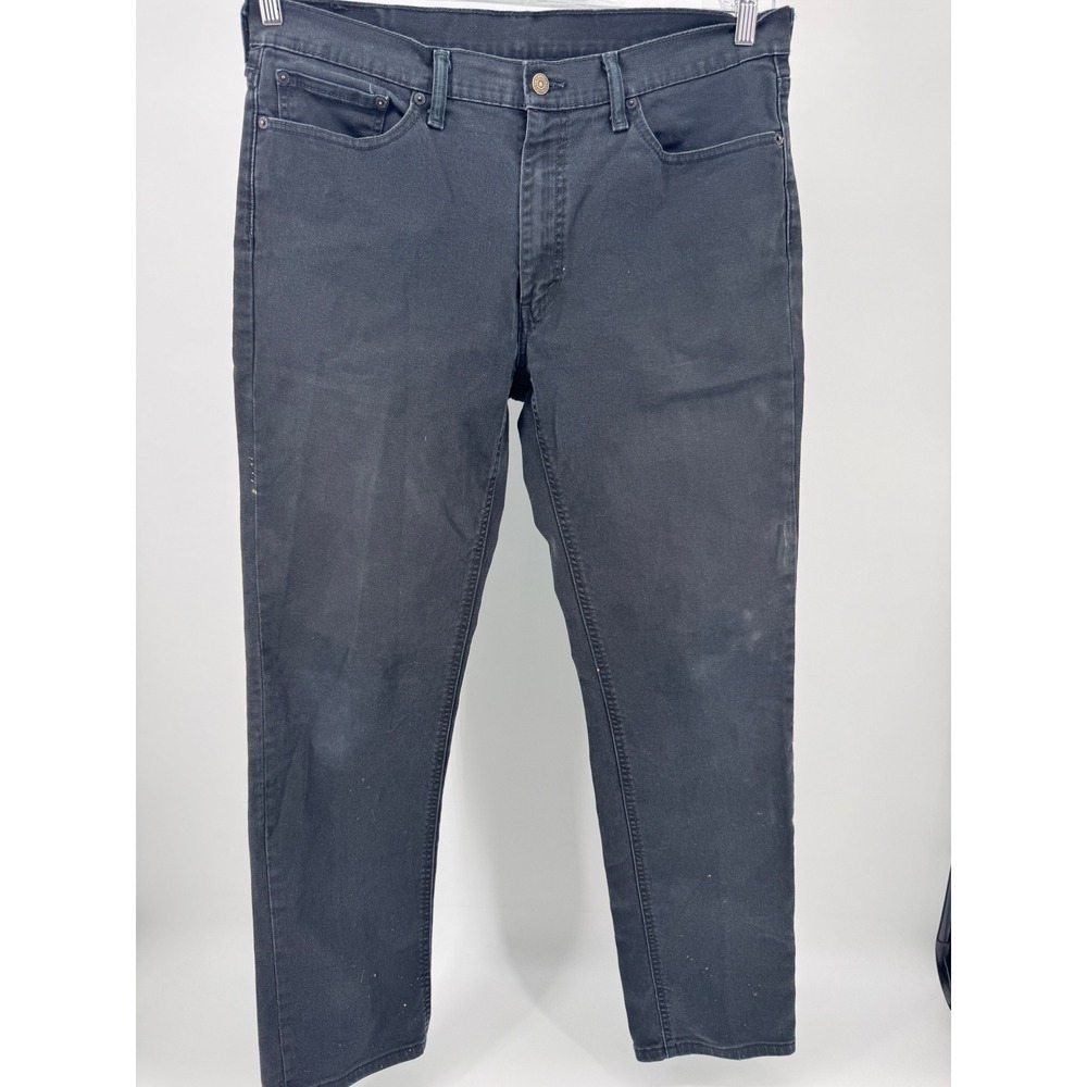 Levi's 541 Athletic Fit Stretch Jeans Mens 36x34 Faded Black Pants Spots